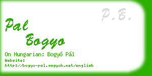 pal bogyo business card