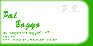 pal bogyo business card